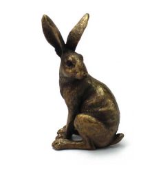 Bronze Sitting Hare - 15cm