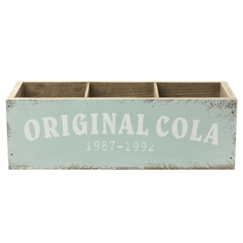 ORIGINAL COLA WOODEN STORAGE BOX RECTANGULAR 