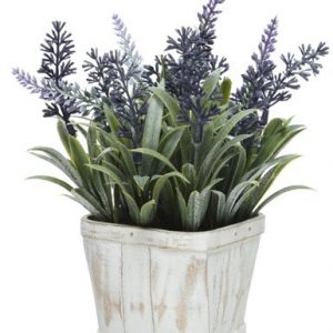 Artificial Lavender Plant in a Crate