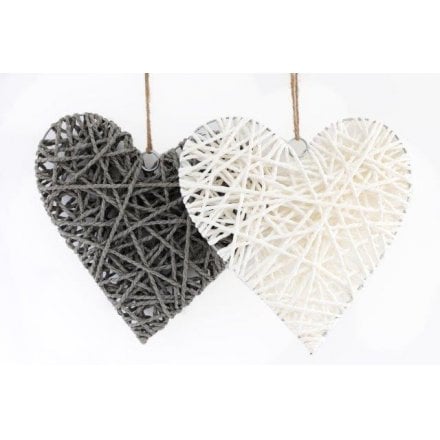 Woven Heart, Grey or White